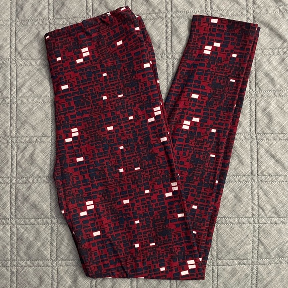 LuLaRoe Pants - Lularoe Red White Blue Navy Leggings OS